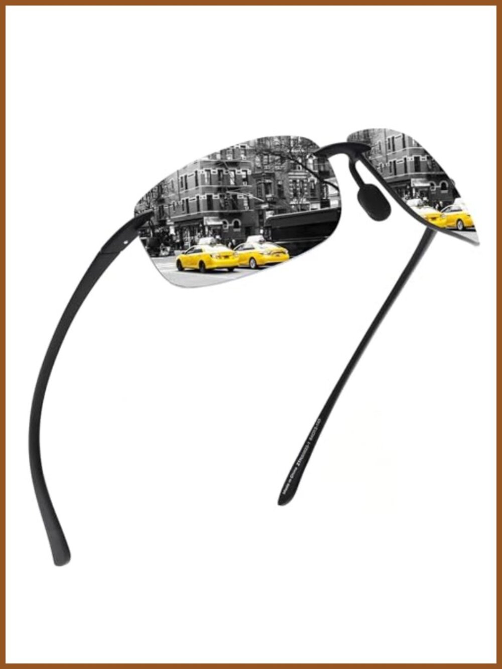 Polarized Sport Sunglasses TR90 Rimless UV400 for Driving Running Golf